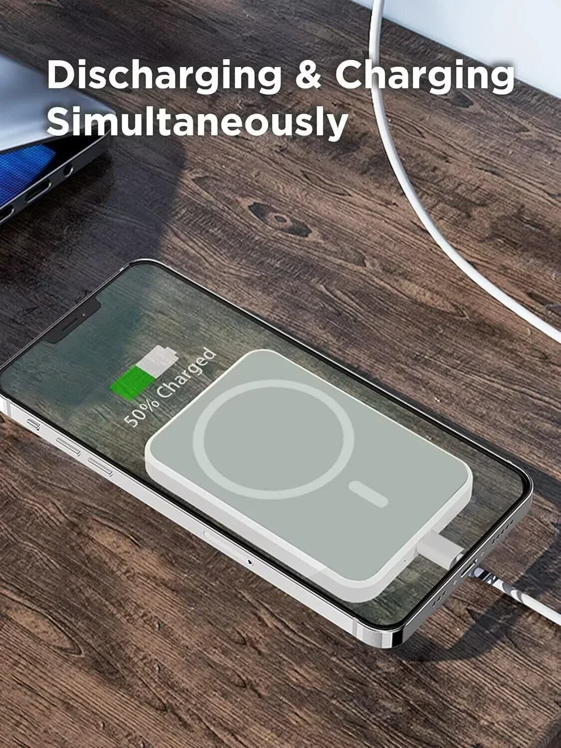 Magnetic Wireless Power Bank- Snap-On Fast Charging (10000mAh) - Image 3