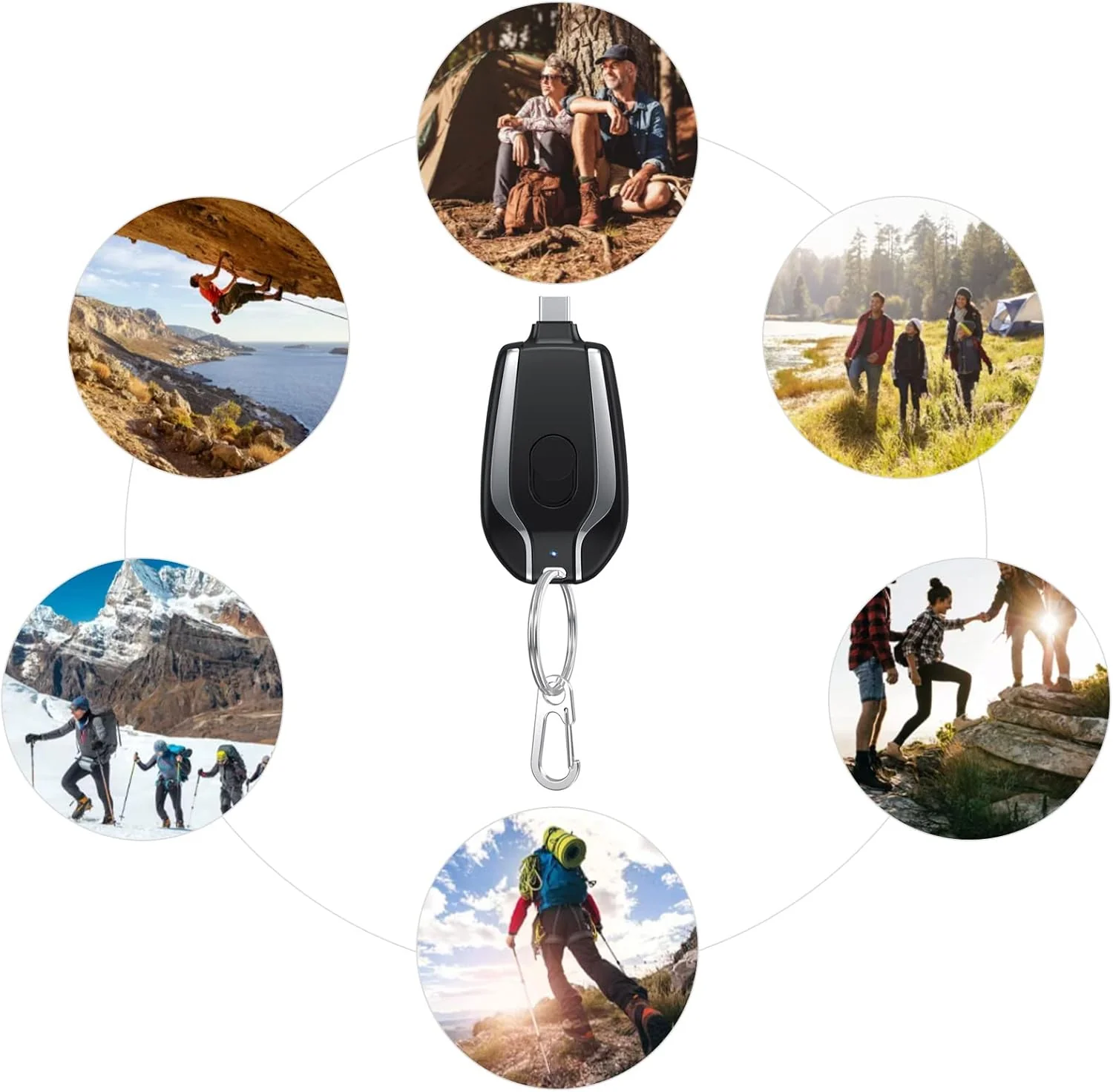 🔑⚡ Mini Keychain Power Bank 1500mAh 🔋 | Pocket-Friendly Fast Charger 📱 | Type-C & iOS Ready ✨ - Image 3