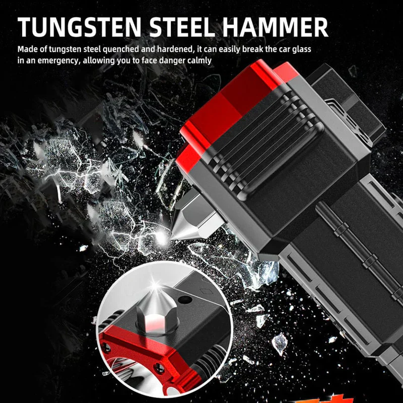 7-in-1 Emergency Multi-Tool Hammer with Built-In LED Torch - Image 4