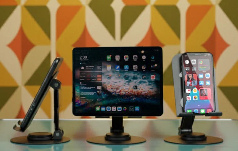360° Adjustable Aluminium Phone Stand with Anti-Slip Base - Image 4