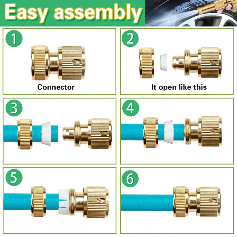 Heavy-Duty Brass Water Spray Nozzle Attachment - Image 5