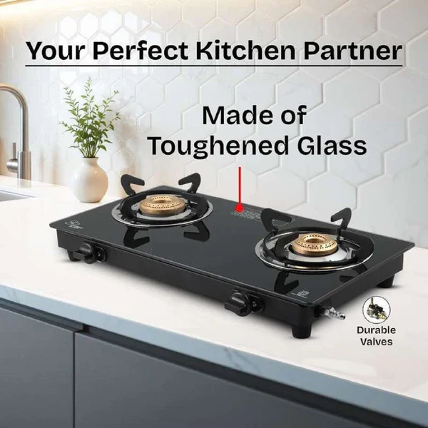 Burner Manual Compact With Toughened Glass Gas - Image 2