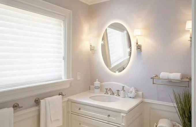 Crystal View Oval Decorative Wall Mirror with Modern Finish - Image 2
