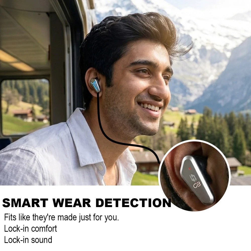 Ctrl8 Wireless Earbuds Semi-in-ear Design TWS Earphones with Stereo Sound Ultra-Low Latency & Colorful Ambient Lights - Image 7