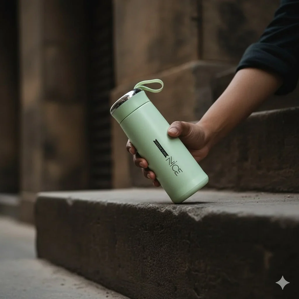 Leak-Proof Glass Water Bottle with Protective Silicone Sleeve - Image 2