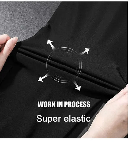 PREMIUM MEN'S HIGH STRETCH SKINNY LYCRA PANTS_ 🔥Buy1 Get 1 Free💥🤩 (Black & Gray) 🔥 - Image 2