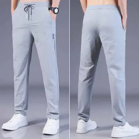 PREMIUM MEN'S HIGH STRETCH SKINNY LYCRA PANTS_ 🔥Buy1 Get 1 Free💥🤩 (Black & Gray) 🔥 - Image 3