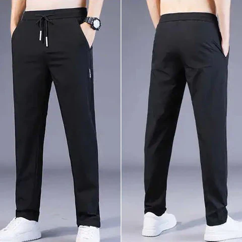 PREMIUM MEN'S HIGH STRETCH SKINNY LYCRA PANTS_ 🔥Buy1 Get 1 Free💥🤩 (Black & Gray) 🔥 - Image 4