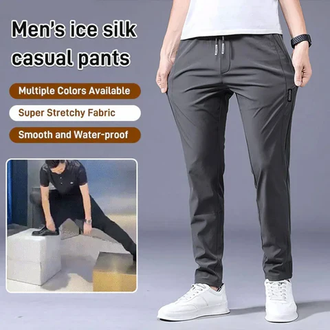 PREMIUM MEN'S HIGH STRETCH SKINNY LYCRA PANTS_ 🔥Buy1 Get 1 Free💥🤩 (Black & Gray) 🔥 - Image 7