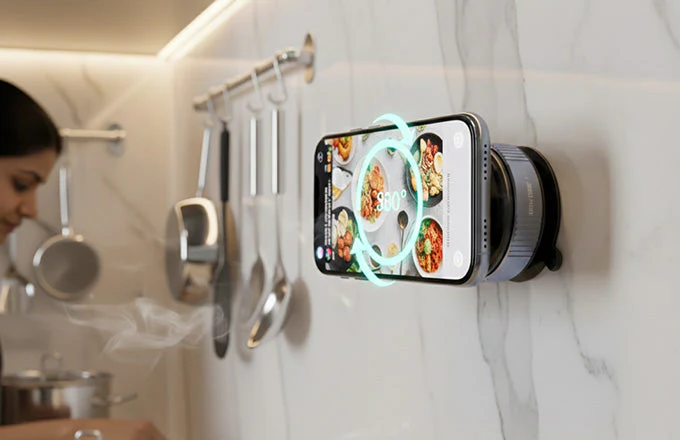 360° Magnetic Vacuum Suction Phone Mount with Strong Grip - Image 6
