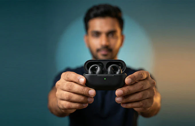 T75 Open-Ear Clip-On Bluetooth Earbuds with Secure Fit Design - Image 4