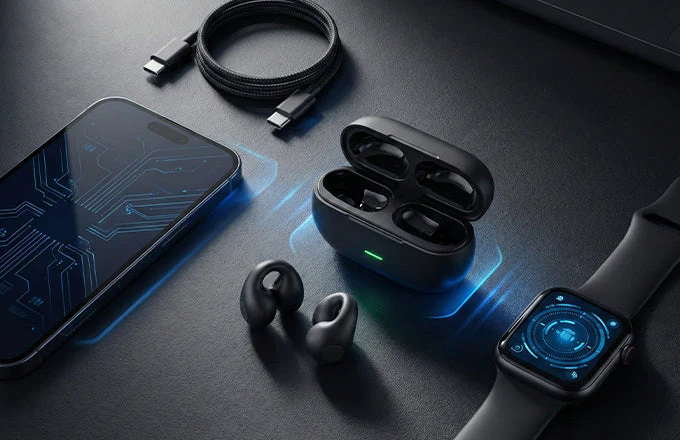 T75 Open-Ear Clip-On Bluetooth Earbuds with Secure Fit Design - Image 6