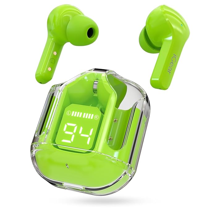 Transparent Ultrapods Max TWS Earbuds with LED Display Case - Image 5