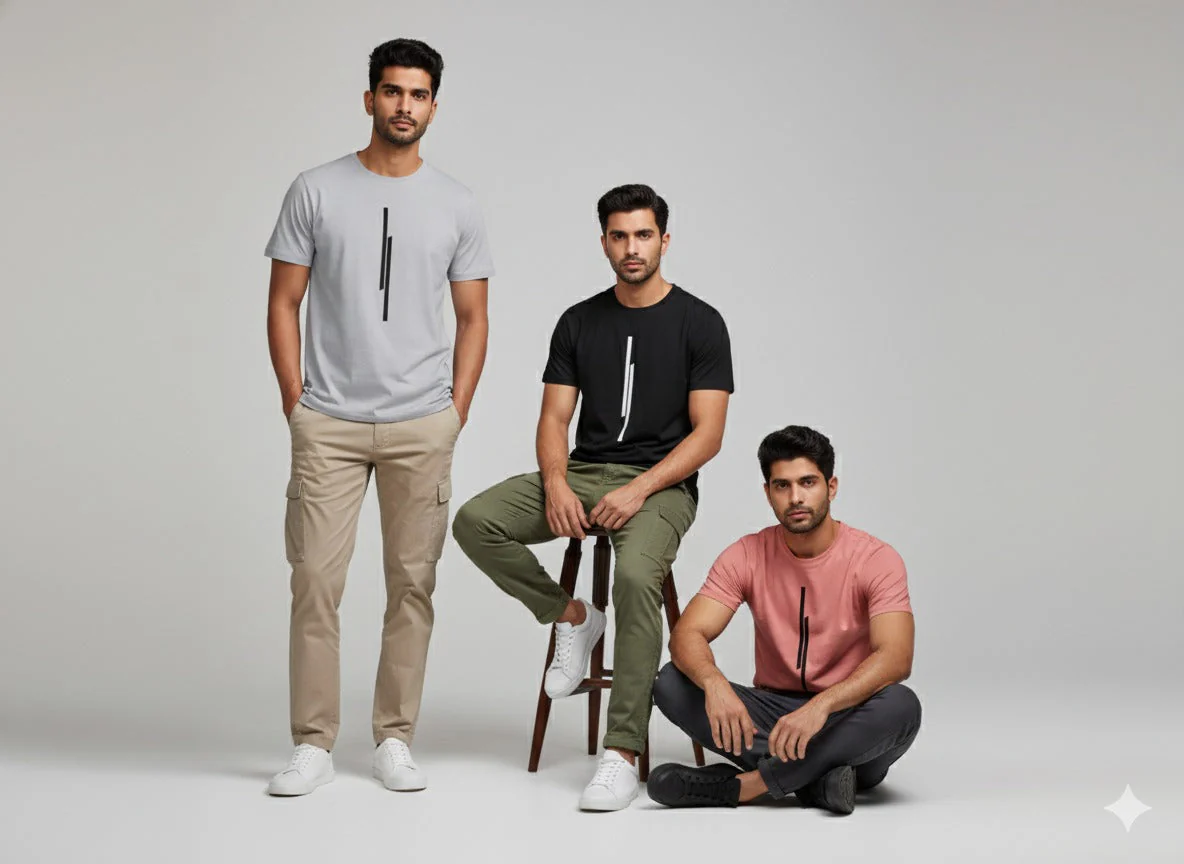 Men’s Round Neck Graphic Printed T-Shirts Combo Pack of 3 - Image 6
